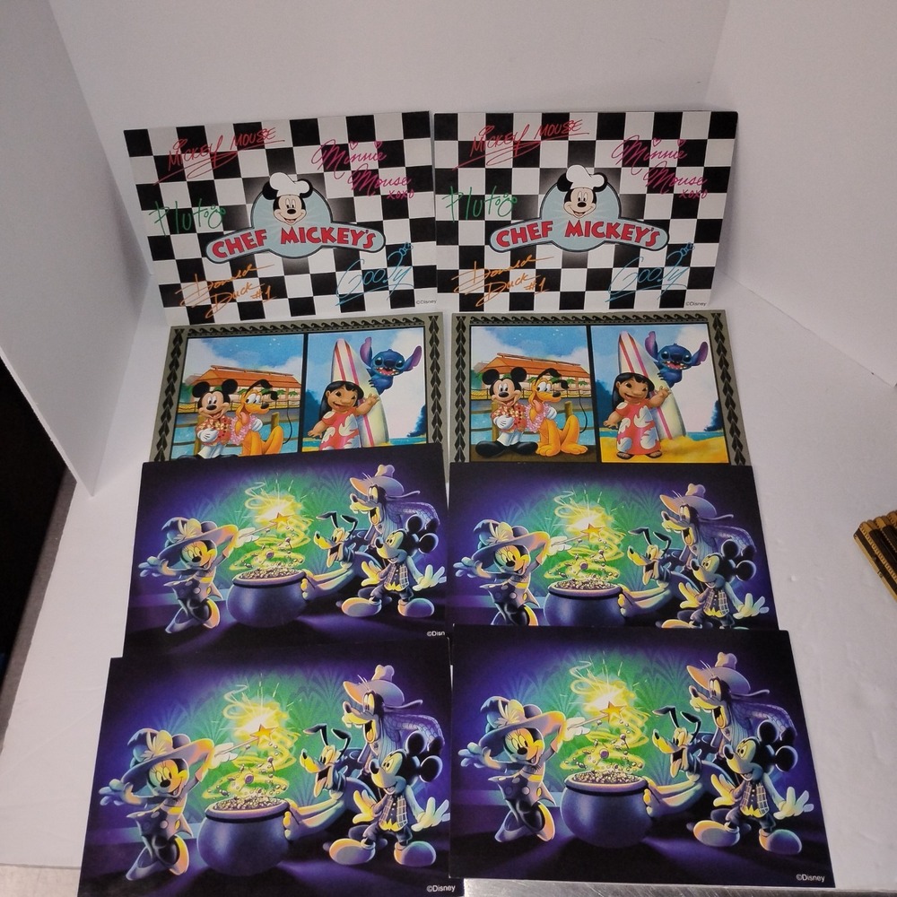 Disneyland Attractions 8 Postcard‎ Set
